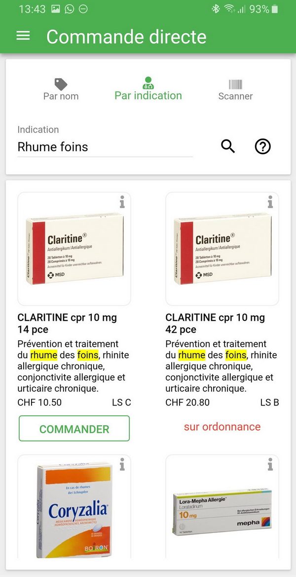 Commander avec notre App